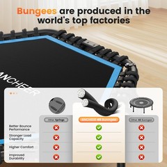 50″ Rebounder Trampoline for Adults- 2026 Foldable Mini Trampoline Bar- Exercise