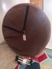 Vintage Miniature Trampoline With Canvas Carrying Case, Rebounder For Exercise