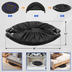 40″ 48″ Mini Trampoline for Adults and Kids Exercise Rebounder with Adjustable B