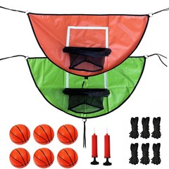 2PCS Trampoline Basketball Hoop Attachments, with 6 Mini Basketball and Pump,…
