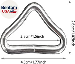 Trampoline Triangle Buckle, 10Pcs Triangle Rings, High Strength Metal for Replac