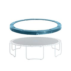 9 ft Replacement Trampoline Safety Pad Surround Spring Cover Padding, Aquamarine