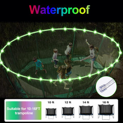 Blinngo-Sport Trampoline Lights, Trampoline LED Lights for 16Ft 14Ft 12Ft 10Ft T