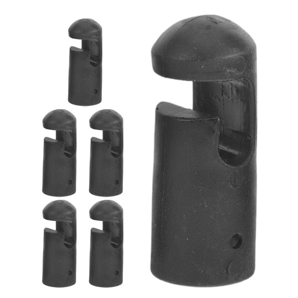 6Pcs Durable Reusable Plastic Trampoline Pole Covers Black for Trampoline Use