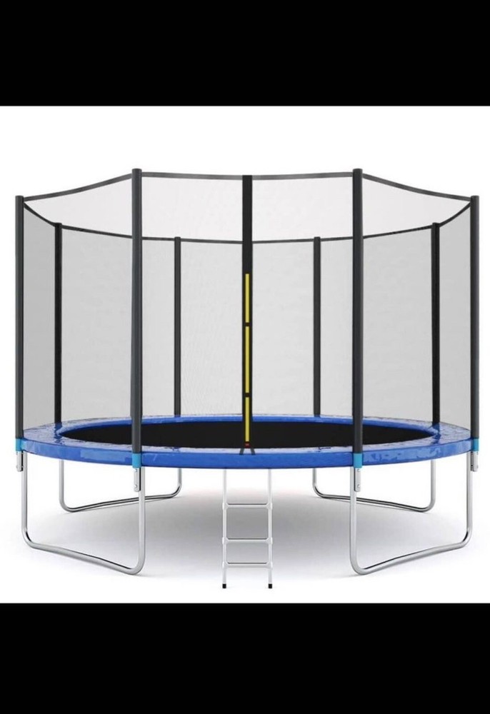 12FT Trampoline with Safety Enclosure Net & Ladder