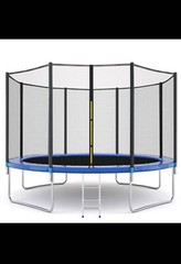 12FT Trampoline with Safety Enclosure Net & Ladder