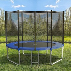 8FT 10FT 12FT 14 FT 15FT Trampoline with Safety Enclosure Net，Outdoor Trampol…