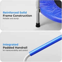Serenelife 36″ Foldable Mini Trampoline for Kids – Compact Fitness Rebounder