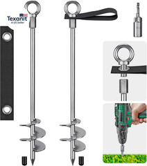24” Ground Anchors Screw in – Heavy Duty Trampoline Anchors – Shed Anchor Kit –