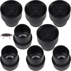8 Pack Mini Rebounder Leg Floor Protectors 1″ Round Rubber Folding Trampoline