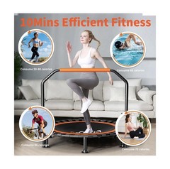 40″/48″ Foldable Mini Trampoline Load 330bs,Portable with Adjustable Foam Handle