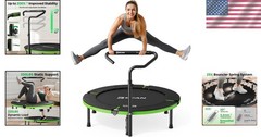 Foldable Mini Trampoline for Adults – 40″/48″ – Green