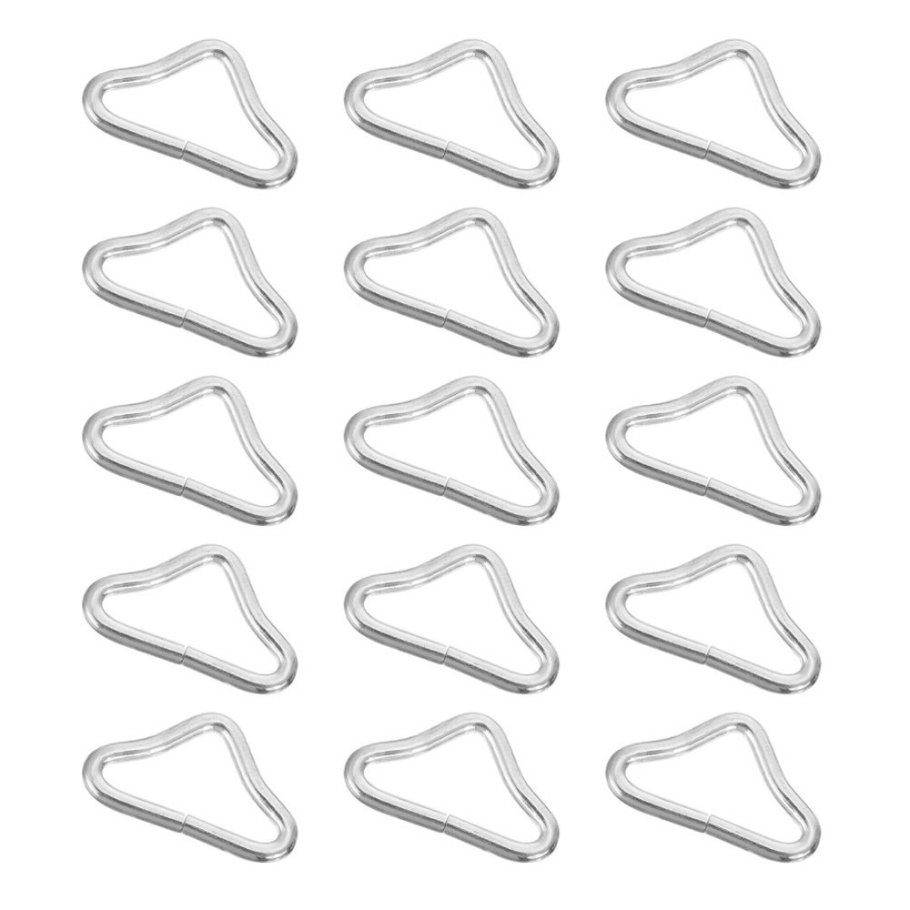 40Pcs Steel Triangle Rings for Trampoline Strap Zinc Plated Corrosion Resistant