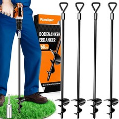 68cm Ground Anchor Screw In Trampoline Tent Ground Anchor, Heavy Duty Trampoline An…