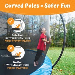 Outdoor Trampoline 8FT 10FT 12FT Round with Enclosure Gymnastics Non Slip
