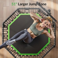 BCAN BT3 51″ Octagonal Rebounder Trampoline for Adults, 450LBS Max Load Fitness