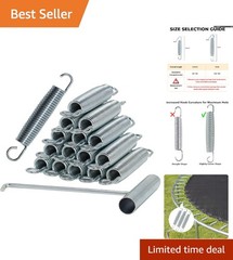 7-Inch Galvanized Steel Trampoline Springs, Set of 16 for Optimal Bounce