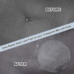 Trampoline Repair Kit 4 Inch Circle Patch Mat Hole Tear Fix 76 characters
