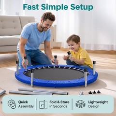 SereneLife 36″ Foldable Trampoline Blue