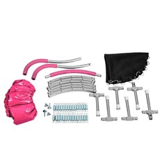36 Inch Trampoline with Handle, Pink Metal Frame