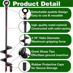 4 Pack 18″ Heavy Duty Ground Anchors for Shed Tent Carpots Camping Mobile Home