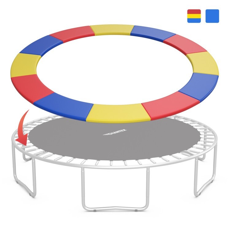 16 ft Trampoline Replacement Safety Round Protective Cover Foldable With Elastic