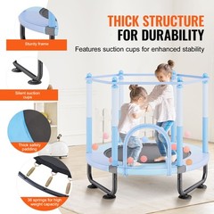 VEVOR 60″ Trampoline for Kids Mini Toddler Trampoline with Net Indoor Outdoor