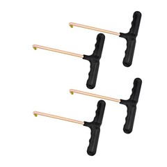 4Pcs Compact Durable Boot Lace Hook Tool for Ice Skates and Hockey Shoes Black