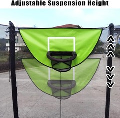 Trampoline Basketball Hoop, with Pump and 4 Mini Balls, Easy to Install, Univ…