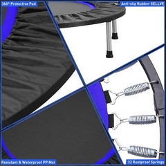 40″ 48″ Mini Trampoline for Adults and Kids Exercise Rebounder with Adjustable B
