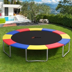12FT Trampoline Spring Cover w/Split Design Waterproof Surface EPE Foam Padding
