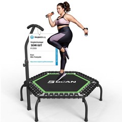 Fitness Trampoline Indoor Ø 122 cm, Trampoline Adult up to 250 kg, Ground Tram…
