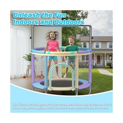 Trampoline for Kids 55inch Toddler Mini Small Trampoline Outdoor Indoor Baske…