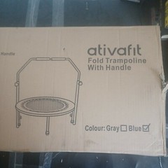 [Brand, Ativafit] Ativafit Fold Trampoline w/ handle Exercise equipment -Blue