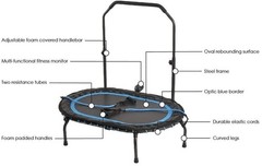 Stamina 35-1704 Oval Fitness Trampoline Rebounder w/Handlebar & Monitor NEW 2019