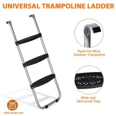Universal Trampoline Ladder Slide kit, 3 Steps Wide Step Slide Ladder for Tra…