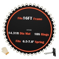 Trampoline Mat Replacement-Fits 16FT Frame with 108 Rings Fits 6.5-7.0″