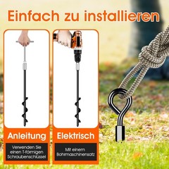 Ground Anchor Ground Anchor, Ground Anchor Trampoline Screw In, Set of 4 Heavy Duty T…