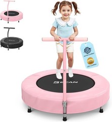 SP1 36” Kids Toddler Trampoline Indoor Foam Handle