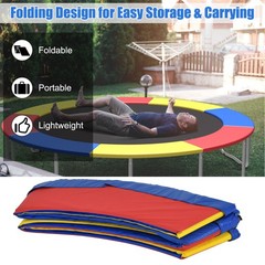 10FT Trampoline Replacement Safety Pad Bounce Frame Waterproof Spring Cover