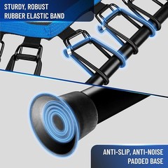 Sturdy Hexagon Fitness Trampoline Cardio Workouts Non-Slip Base 350lbs Capacity