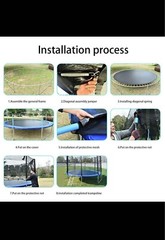 12FT Trampoline with Safety Enclosure Net & Ladder