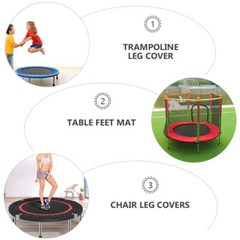 8 Pcs Rebounder Leg Caps Trampoline Floor Mat Bumpers Cushions