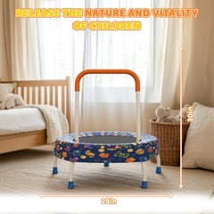 28″ Toddler Trampoline with Handle for Kids 1 Year Plus