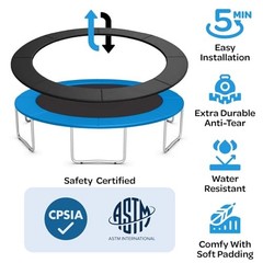 Trampoline Spring Cover – Spring Guards ASTM Certified Safe, Double Sided 12ft