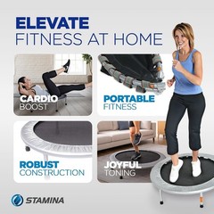 Stamina 36″ Foldable Mini Trampoline for Adults – Home Gym Fitness