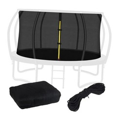 Top Ring Trampoline Enclosure Net Replacement-for 8 Curved Poles Top 12FT Frame