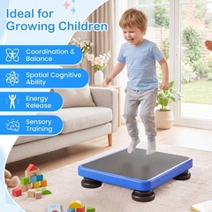 24” x 20” Kids Rebounder Bouncing Board with Elastic Rope, Non-Slip Base & Feet