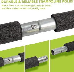 Durable 12ft Trampoline Enclosure Poles Set – Skywalker & Jumpzylla Compatible
