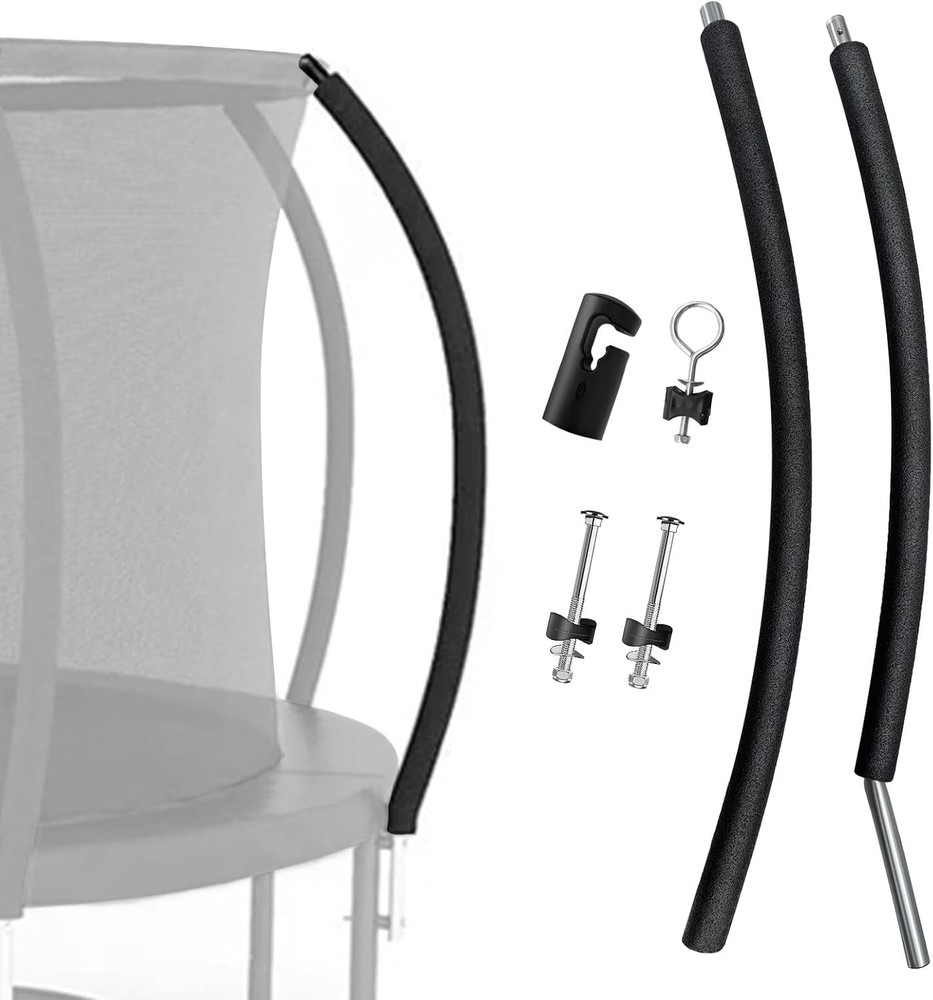 Universal Trampoline Replacement Curved Net Pole, Curved Pole Kit for 10-16ft…